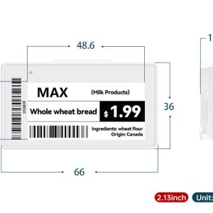 2.9 inch E-paper Electronic Shelf Label (ESL)