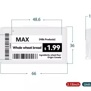 2.9 inch E-paper Electronic Shelf Label (ESL)